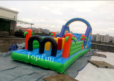 PVC Tarpaulin Inflatable Sports Games / Inflatable Obstacle Course For Kids