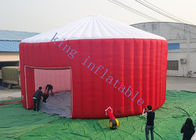 210D آکسفورد پارچه گنبد تور بادی چادر رویداد ساخت و ساز سفید / قرمز