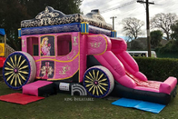 کالسکه پرنسس مهمانی بچه گانه با قلعه بادی تجاری اسلاید برای دختران