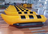 قایق بادی موز 0.9 میلی متری PVC 3 نفره اسباب بازی های آب را برای دریاچه و دریا منفجر می کند