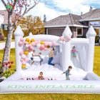 بچه ها پریدن اسلاید پرتاب پذیر عروسی سفید خانه پرتاب دار با استخر توپ