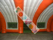 چادر رویداد بادی بزرگ سفید و نارنجی بادی برای استفاده از درب