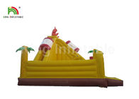 اندازه سفارشی Yellow Combo Bounce House / Fun Run Course Barrier
