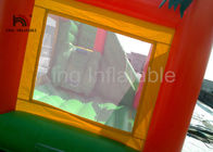Rainforest theme 0.55mm pvc خنده دار پرش قلعه بادی برای کودکان / بزرگسالان