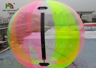 رنگین کمان 1.0mm PVC / TPU بادی بادی، توپ پیاده روی آب، توپ Zorb آب برای کودکان و نوجوانان