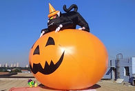 محصولات تبلیغاتی بادی 4 متری کدو تنبل هالووین با گربه سیاه
