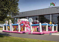 پارک تفریحی بادی پلاستیکی پلاستیکی 10 متری PVC Candyland با سرسره