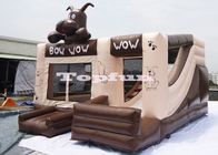 0.55mm پرده توری شکلات Inflatable Jump پرتاب قلعه پرنده با اسلاید