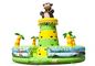 Jungle Theme Monkey Inflatable Climbing Tower Wall With Trees