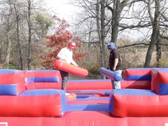 Inflatable Gladiator Joust Inflatables بازی های ورزشی بادی برای کودکان و بزرگسالان