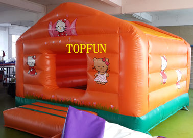 دوخت دوختن پرده تزئینی PVC پلاستیکی پرش بادی Hello Kitty Bounce House