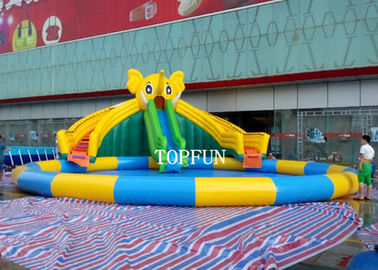 استخر شنا بادی با اسلایدی PVC Tarpaulin سفارشی برای کودکان و بزرگسالان