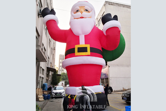 Giant 33 Ft / 10M Inflatable Santa Claus دکوراسیون کریسمس بادی در فضای باز