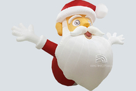 آدم برفی بادی کریسمس 3.6 متر x 2.0 متر تزیینات فضای باز بابا نوئل خوابیده روی زمین
