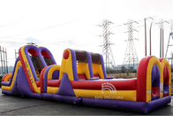 اجاره زمین مانع بادکنکی Blow Up Bounce House Wipeout Races برای بزرگسالان کودکان