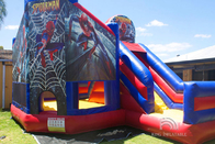 Spiderman Inflatable Bouncer House Outdoor / Indoor Bouncer Jumping Castle with Slide