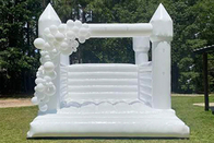 قلعه عروسی بادی سفید 13 فوت X 11.5 فوت X 10 فوت در فضای باز قلعه‌های فنری بزرگسالان