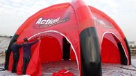 چادر رویداد Inflatable عنکبوت قرمز 9 متری با چهار ستون برای استفاده تجاری
