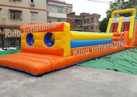 شکل طولانی تونل نارنجی ورزشی ورزشی بادکنکی مانع و اسلاید برای کودکان و نوجوانان