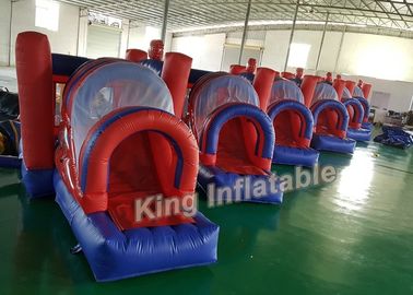 مرد عنکبوتی خنده دار بادی پریدن قلم فنری قلعه در فضای باز قرمز با 0.55mm PVC بند بند