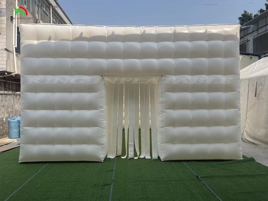 روشنایی در فضای باز Led Lighting Inflatable Igloo Flat top White Large Inflatable Camping Tent چادر مهمانی عروسی