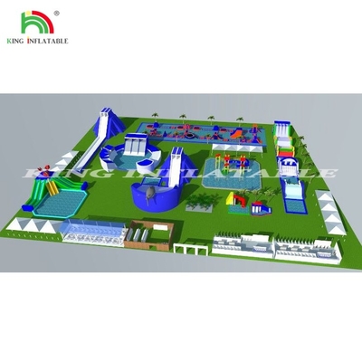 شناور تجاری آب پرتابی 30x40 متر Wate Park Slides پرتابی برای بازی تابستانی در داخل کشور