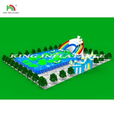 تجهیزات بازی آبی تجاری پارک آبی زیرزمینی قابل انفجار با اسلاید بزرگ برای بزرگسالان