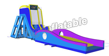 Crazy Fun Inflatable Fly Water Slide برای بزرگسالان رنگ آبی و زرد