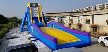 Crazy Fun Inflatable Fly Water Slide برای بزرگسالان رنگ آبی و زرد