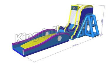 Crazy Fun Inflatable Fly Water Slide برای بزرگسالان رنگ آبی و زرد