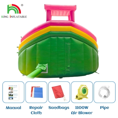 اسلایدهای آبی بادکنک تجاری با استخر دو لانه ای اسلایدهای آبی بادکنک برای کودکان و بزرگسالان