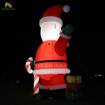 زينت سانتا کلاوس پرفروش 33ft کارتون غول با چراغ LED برای دکوراسیون جشن باغ کریسمس