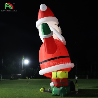 زينت سانتا کلاوس پرفروش 33ft کارتون غول با چراغ LED برای دکوراسیون جشن باغ کریسمس