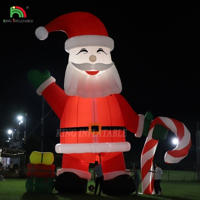 زينت سانتا کلاوس پرفروش 33ft کارتون غول با چراغ LED برای دکوراسیون جشن باغ کریسمس