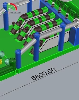 بازي هاي مانع بزرگ افزون PVC براي بزرگسالان بازي هاي خارج از منزل