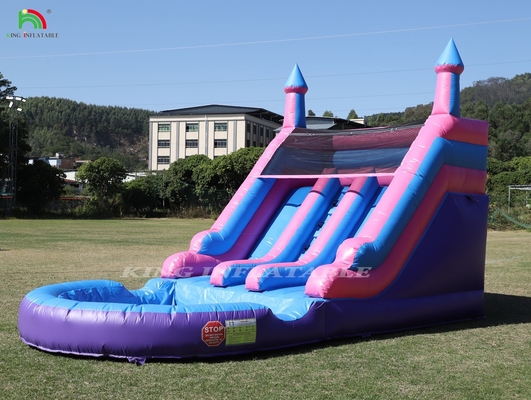 تجارتي 100٪ PVC دو خط آب پرتاب آب در خارج از خانه خیس خیس آب بزرگ با استخر آب