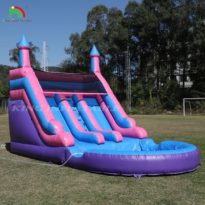 تجارتي 100٪ PVC دو خط آب پرتاب آب در خارج از خانه خیس خیس آب بزرگ با استخر آب
