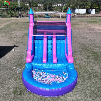تجارتي 100٪ PVC دو خط آب پرتاب آب در خارج از خانه خیس خیس آب بزرگ با استخر آب