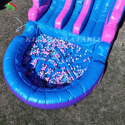 تجارتي 100٪ PVC دو خط آب پرتاب آب در خارج از خانه خیس خیس آب بزرگ با استخر آب