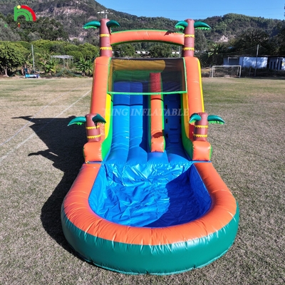 21x9x12FT درجه تجاری PVC خانه پرتاب آب بادکنک اسلاید گرمسیری با اسپلش