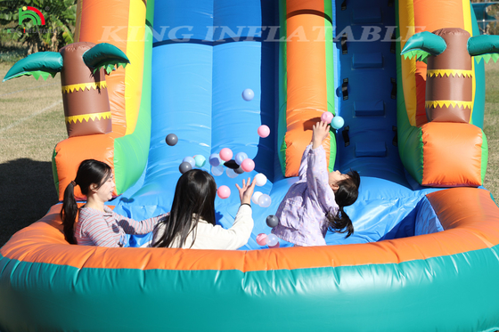 21x9x12FT درجه تجاری PVC خانه پرتاب آب بادکنک اسلاید گرمسیری با اسپلش