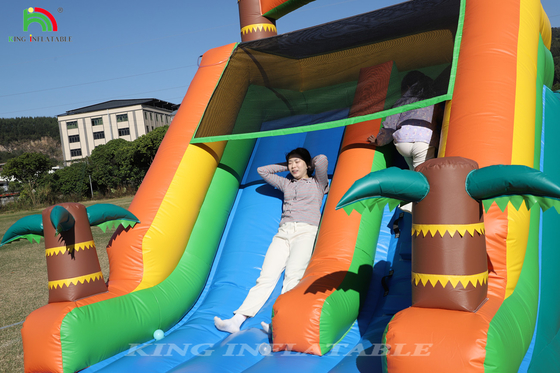 21x9x12FT درجه تجاری PVC خانه پرتاب آب بادکنک اسلاید گرمسیری با اسپلش