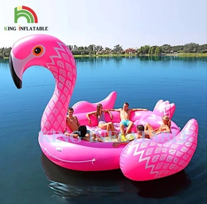 6 نفره طاووس بادکنک آب کوه دریاچه دریاچه استخر شناور آب اسباب بازی غول تک شاخ فلامینگو تخت شناور بادکنک برای حزب آب