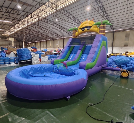 آب پاش تجاری درجه کامل PVC دو لوله آب پاش قابل انفجار با استخر آب پرتاب آب