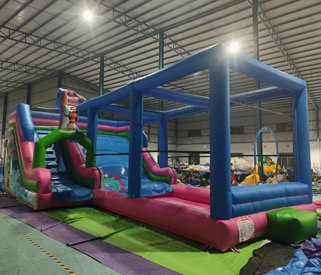 در فضای باز درجه تجاری PVC بزرگ آب پرتاب آب اسلاید پرتاب خانه کامبو قلعه پرتاب