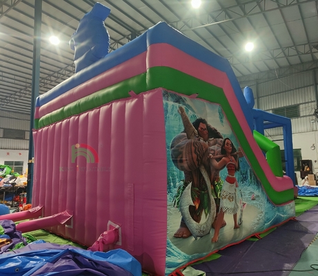 در فضای باز درجه تجاری PVC بزرگ آب پرتاب آب اسلاید پرتاب خانه کامبو قلعه پرتاب
