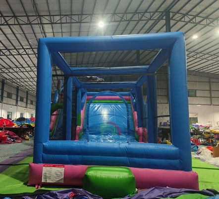 در فضای باز درجه تجاری PVC بزرگ آب پرتاب آب اسلاید پرتاب خانه کامبو قلعه پرتاب
