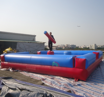 ارتفاعی کیفیت PVC بازنای جوستینگ پرتابی میدان مبارزه گلادیاتور کودکان با چوب شامل پارک های ترمپولین است
