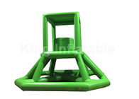 سبز 16.41 FT اسباب بازی آب بادی PVC برج غارنورد نجات با نردبان