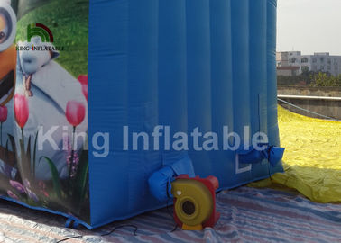 8 * 4M رنگین کمان طلایی درختان کودکان اسلاید آب با چاپ کارتون برای اجاره / بادی Slide مایع